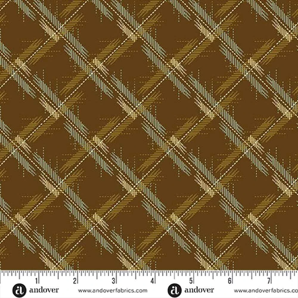 Andover Fabrics - Dahlia By Laundry Basket Quilts - Bear Grass - Acorn - Yardage 2 Andover Fabrics - Dahlia By Laundry Basket Quilts - Bear Grass - Acorn - Yardage - Image 2