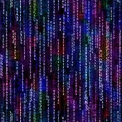 Hoffman Fabrics - Crack The Code - Code Stripe - Rainbow - Yardage