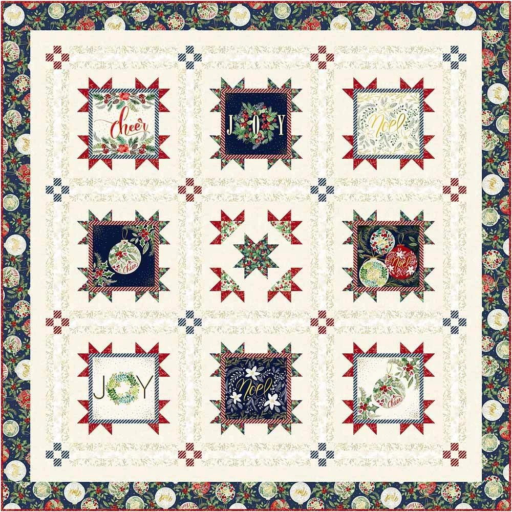 Joyful Tidings - Dark - Quilt - Wendy Sheppard - P&B Textiles - Kit 1 Joyful Tidings - Dark - Quilt - Wendy Sheppard - P&B Textiles - Kit