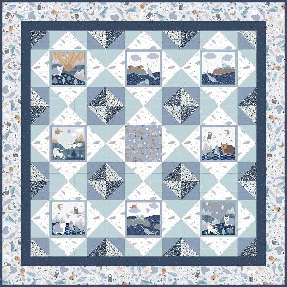 Frosty Friends Quilt - Lisa Swenson Ruble - Polar Pals - P&B Textiles - Kit 1 Frosty Friends Quilt - Lisa Swenson Ruble - Polar Pals - P&B Textiles - Kit