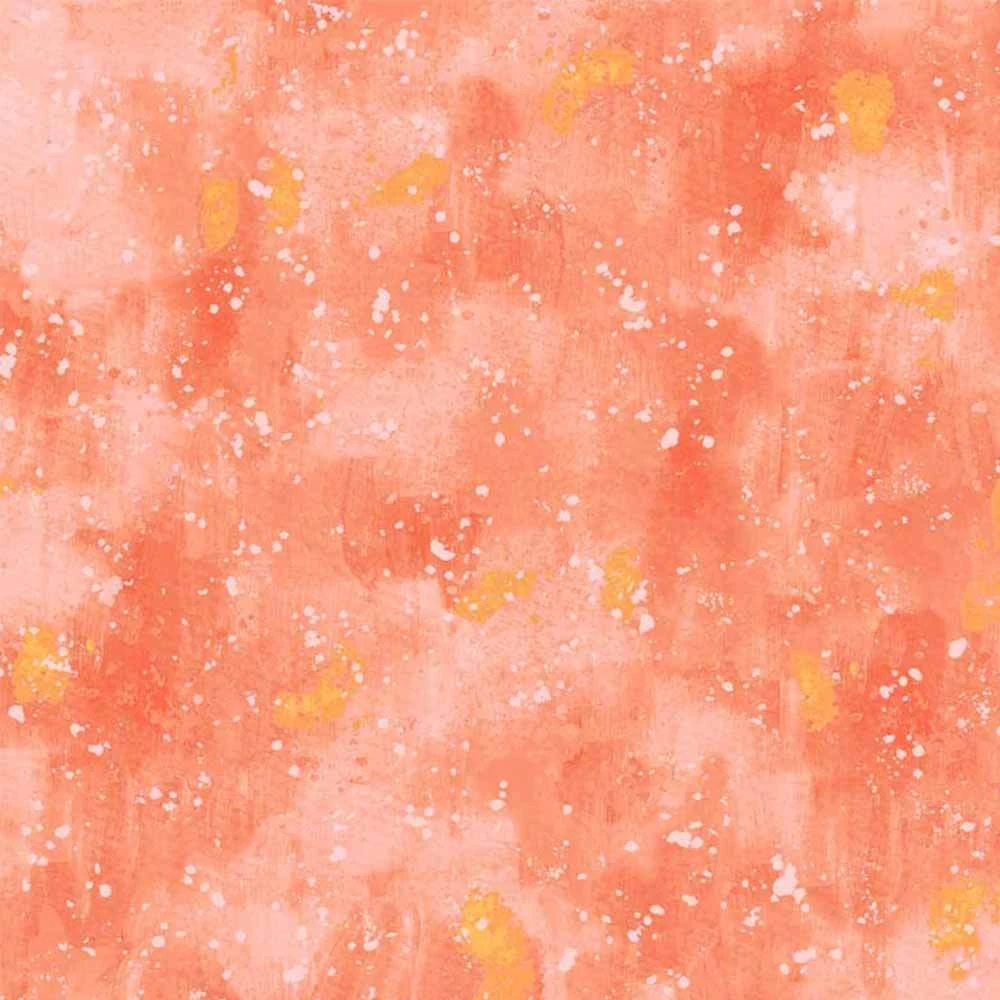 P&B Textiles - Cosmos - Eulalia Mejia - Brushy Blender - Coral - Yardage 1 P&B Textiles - Cosmos - Eulalia Mejia - Brushy Blender - Coral - Yardage