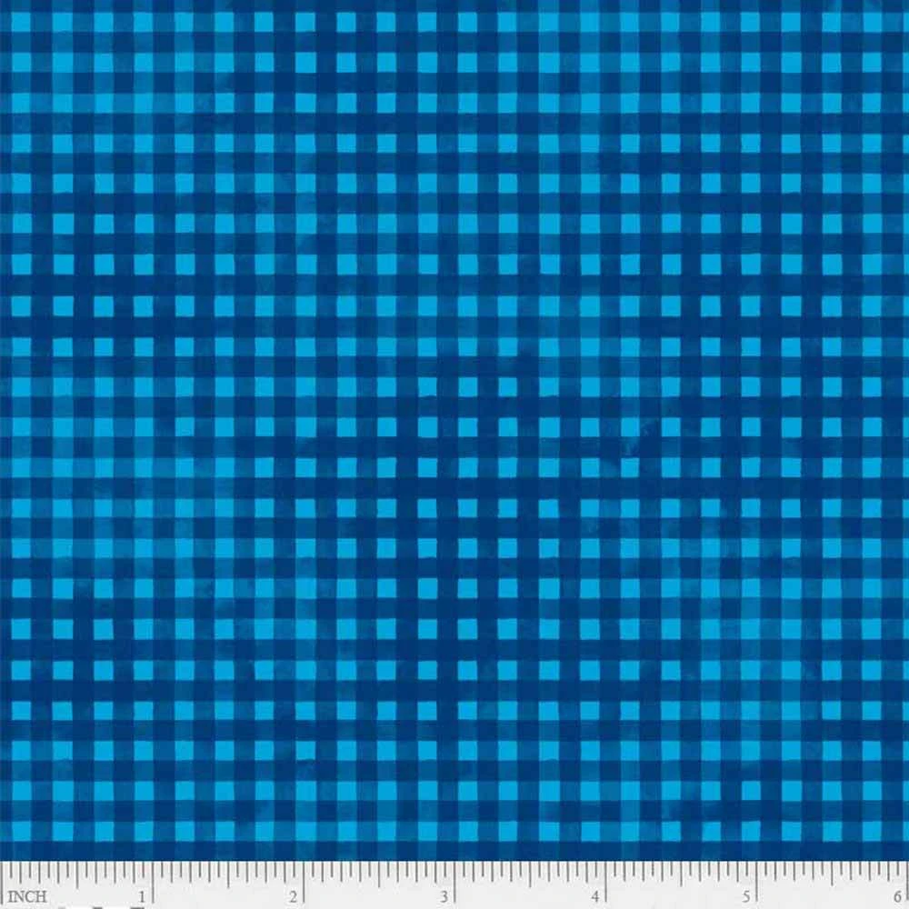 P&B Textiles - Jewel - Gingham - Blue - Yardage 2 P&B Textiles - Jewel - Gingham - Blue - Yardage - Image 2