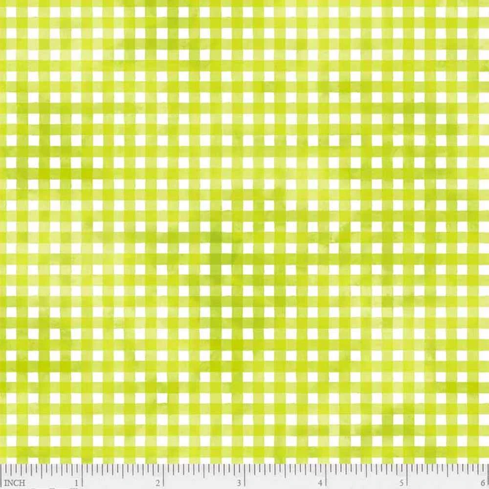 P&B Textiles - Sorbet - Gingham - Lime - Yardage 2 P&B Textiles - Sorbet - Gingham - Lime - Yardage - Image 2