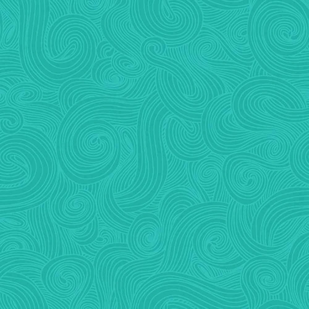 Studio E - Just Color! - Just Color! Swirl - Teal - Yardage 1 Studio E - Just Color! - Just Color! Swirl - Teal - Yardage