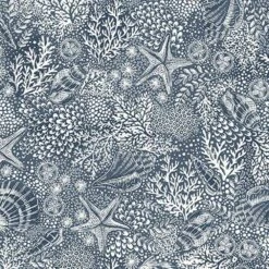 Andover Fabrics - High Tide By Makower - Reef - Dark Blue - Yardage