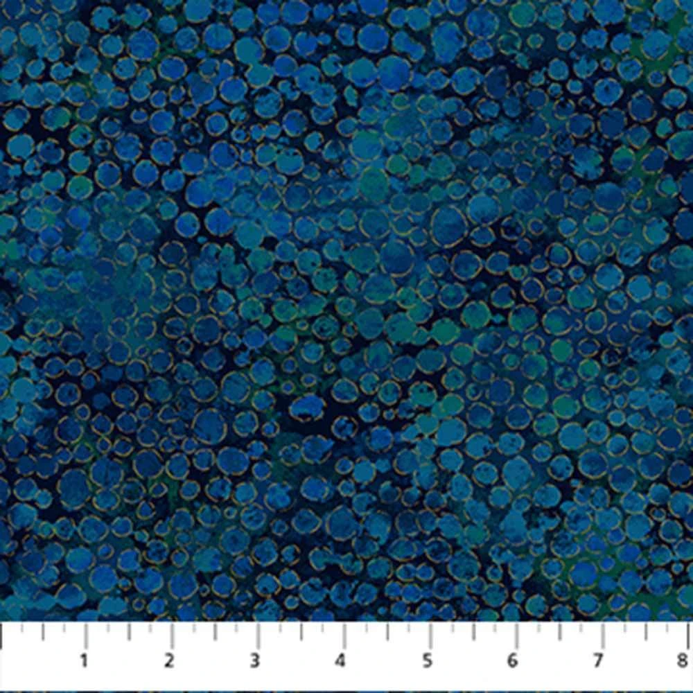Northcott Fabrics- Shimmer Enigma By Deborah Edwards - Metallic - Packed Bubbles - Navy - Yardage 2 Northcott Fabrics- Shimmer Enigma By Deborah Edwards - Metallic - Packed Bubbles - Navy - Yardage - Image 2