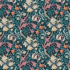 FreeSpirit - The Original Morris & Co. - Red House - Golden Lily - Teal - 108" Wide 3-Yard Back Pack