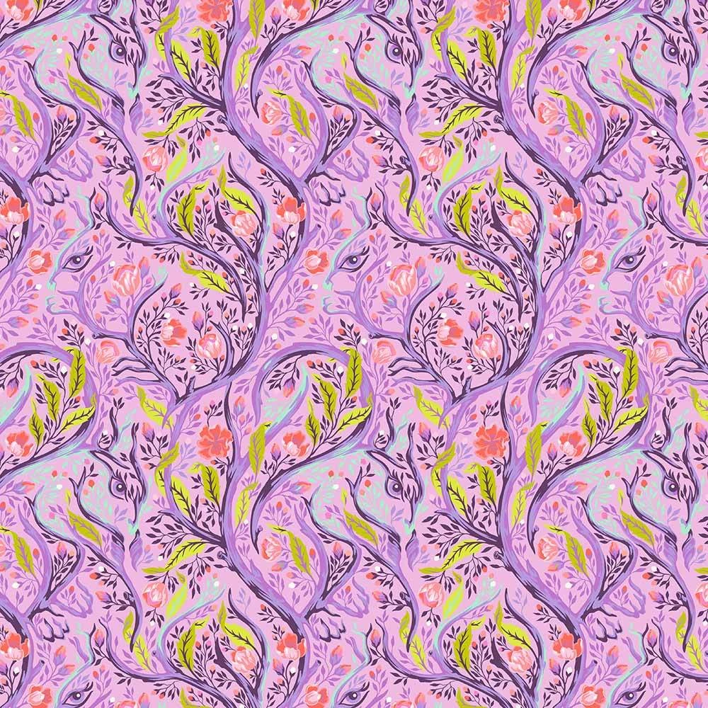 Free Spirit - Full Moon Forest II - Tula Pink - Branch Manager - Blossom - Yardage 1 Free Spirit - Full Moon Forest II - Tula Pink - Branch Manager - Blossom - Yardage