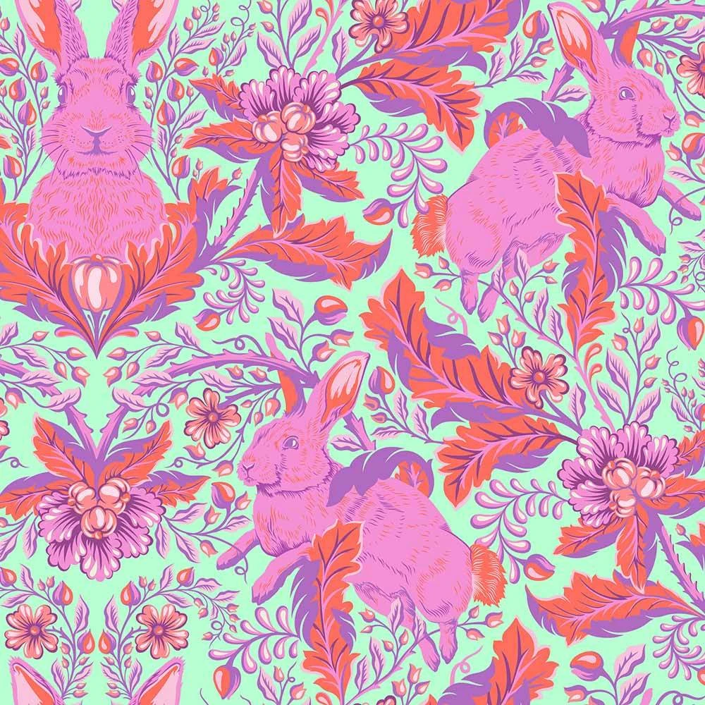 Free Spirit - Full Moon Forest II - Tula Pink - Hoppy Go Lucky - Blossom - Yardage 3 Free Spirit - Full Moon Forest II - Tula Pink - Hoppy Go Lucky - Blossom - Yardage - Image 3