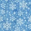 Island Batik - Tinsel Treasures - Large Snowflakes - Blue Harbor - Yardage -Keepsake Quilting Shop 1020178B 01