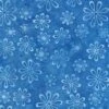 Island Batik - Tinsel Treasures - Seasonal Floral - Blue French Blue - Yardage