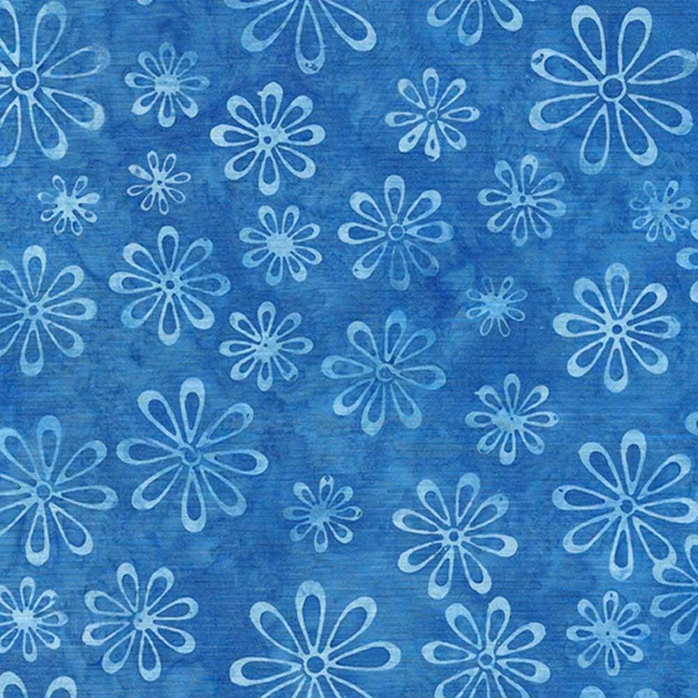 Island Batik - Tinsel Treasures - Seasonal Floral - Blue French Blue - Yardage 1 Island Batik - Tinsel Treasures - Seasonal Floral - Blue French Blue - Yardage
