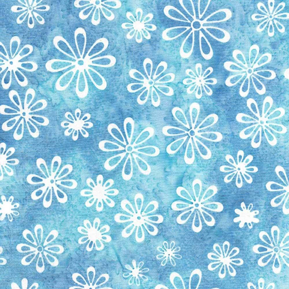 Island Batik - Tinsel Treasures - Seasonal Floral - Blue Mystic - Yardage 1 Island Batik - Tinsel Treasures - Seasonal Floral - Blue Mystic - Yardage