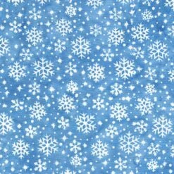 Island Batik - Tinsel Treasures - Snowflakes - Blue Harbor - Yardage