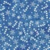 Island Batik - Tinsel Treasures - Candy Cane Snowflakes - Blue Cornflower - Yardage 2 Island Batik - Tinsel Treasures - Candy Cane Snowflakes - Blue Cornflower - Yardage -Keepsake Quilting Shop 1020178Q 01