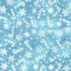 Island Batik - Tinsel Treasures - Candy Cane Snowflakes - Blue Sky - Yardage