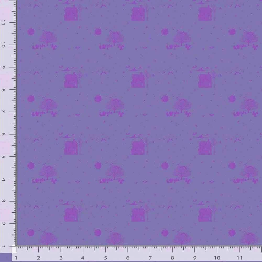 Dear Stella - Costume Party By Pammie Jane - Digital Print - Haunted House - Purple - Yardage 2 Dear Stella - Costume Party By Pammie Jane - Digital Print - Haunted House - Purple - Yardage - Image 2
