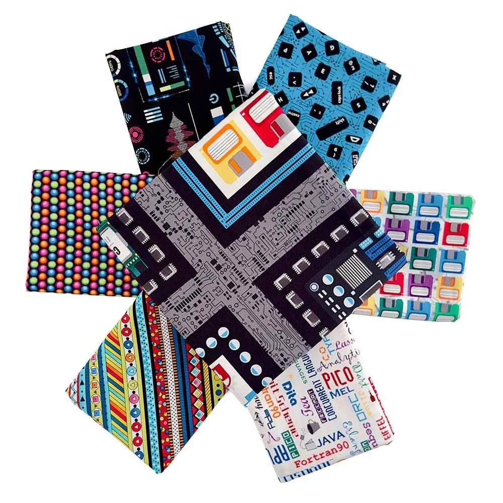 Data Point - 6 Piece - 1/2 Yard Bundle With FREE Panel 1 Data Point - 6 Piece - 1/2 Yard Bundle With FREE Panel