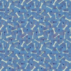 Windham Fabrics - Fur-Ever Friends By Gareth Lucas - Bone Toss - Blue - Yardage
