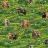 Windham - Highland Hooves By Whistler Studios - Highland Friends - Green - Yardage -Keepsake Quilting Shop 1020325B 01