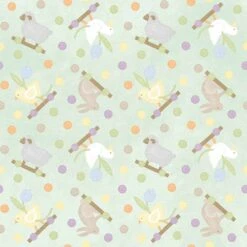 Maywood Studios - Little Chicks - Pull Toys - Green - Flannel By Bonnie Sullivan - Yardage