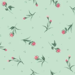 Maywood - Garden Picnic - Buds - Green - Yardage