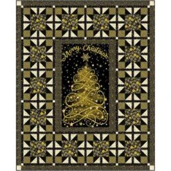 Christmas Celebration Panel Quilt - Merry Christmas A Metallic Collection - Kit