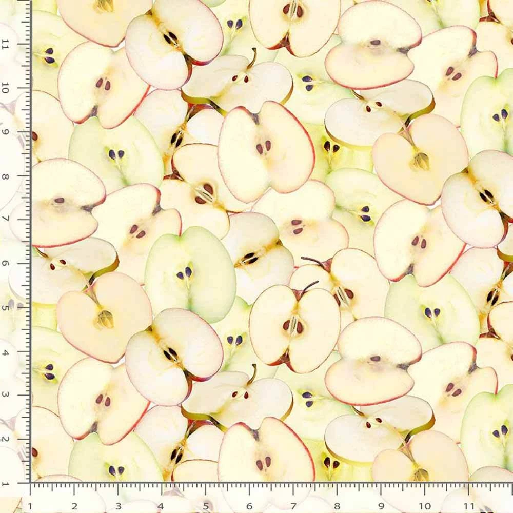Timeless Treasure - Fruit - Packed Apple Slices - Cream - Yardage 2 Timeless Treasure - Fruit - Packed Apple Slices - Cream - Yardage - Image 2
