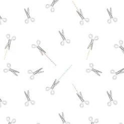 Blank Quilting - Lower The Volume By Blank Quilting - Scissors - White - Yardage