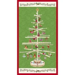 Henry Glass & Co. - Scandinavian Holiday By Mary Jane Carey - Digital - Scandi Tree - 24" X 43" Panel