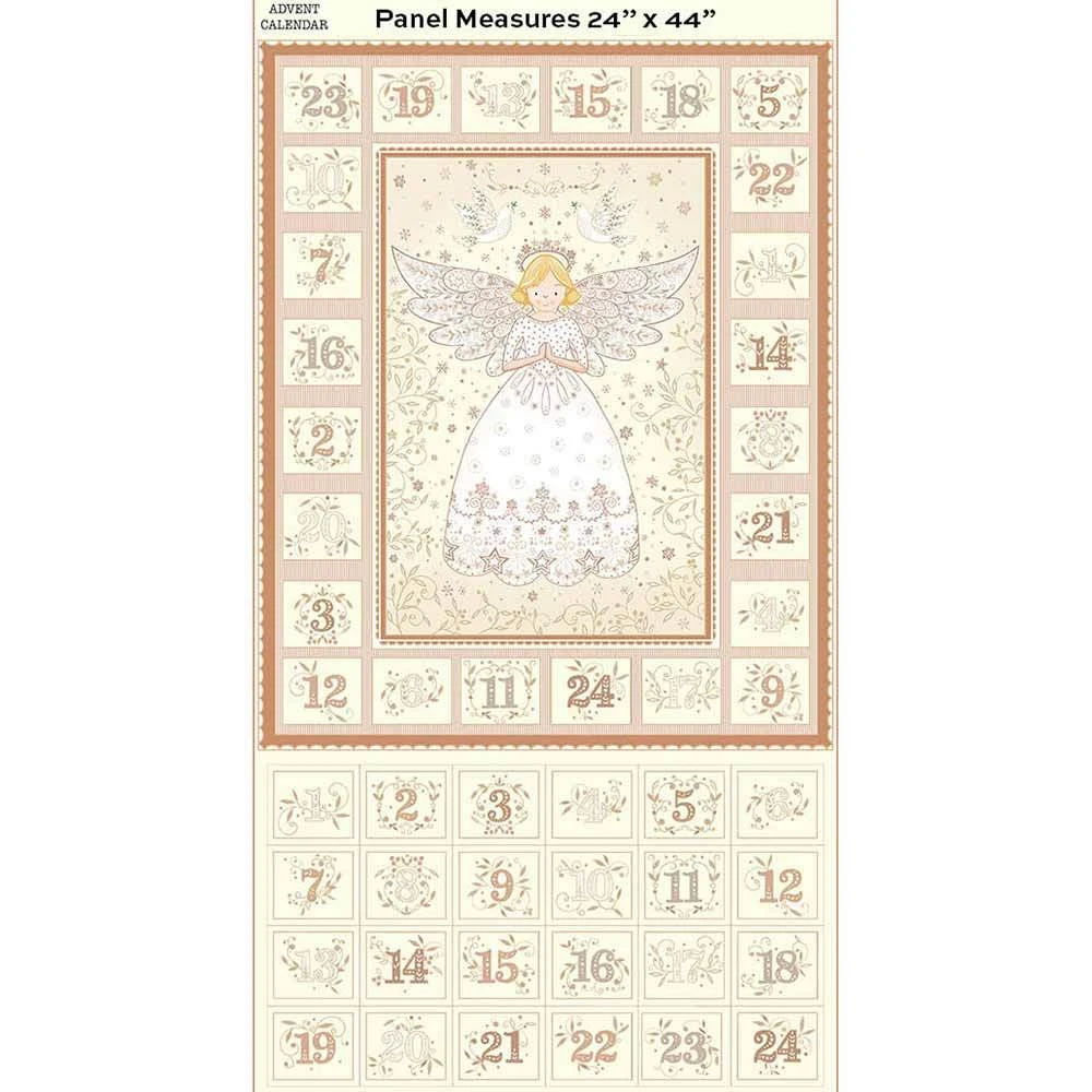 Makower UK - Angels - Advent Calendar - Cream - 24" X 44" Panel 1 Makower UK - Angels - Advent Calendar - Cream - 24" X 44" Panel