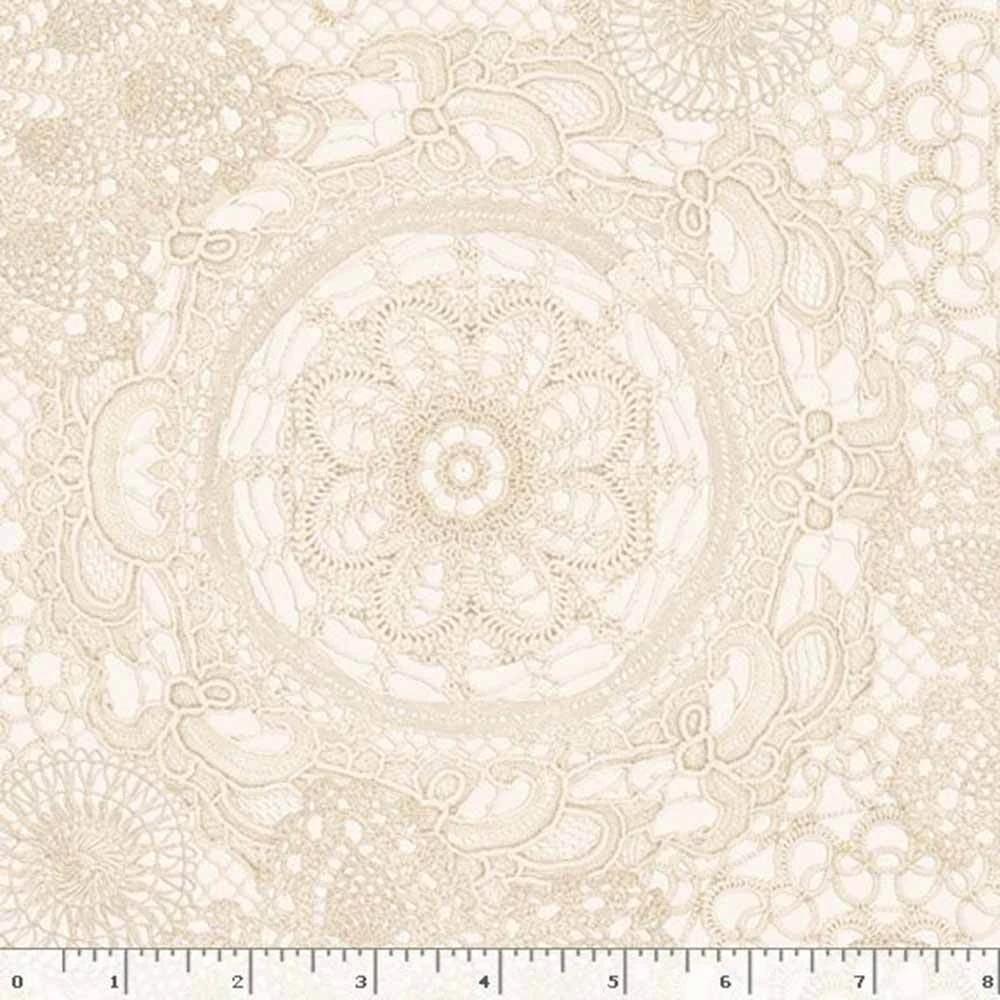 Marcus Fabrics - Cottage Lace - Kellie Beckwith - Crochet Connection - Cream - 108" Wide - Yardage 2 Marcus Fabrics - Cottage Lace - Kellie Beckwith - Crochet Connection - Cream - 108" Wide - Yardage - Image 2