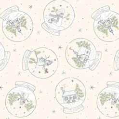 Marcus Fabrics - Snowman's Village By Cindy Staub - Snow Globe - Cream - Yardage