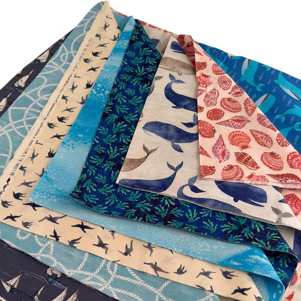 Mystery Ocean/Nautical Scrap Bag - Minimum 6-Yards Of Fabric! 1 Mystery Ocean/Nautical Scrap Bag - Minimum 6-Yards Of Fabric!