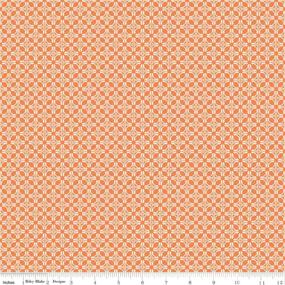 Riley Blake Designs - Winged Medley By Katherine Lenius - Tile - Orange - Yardage 2 Riley Blake Designs - Winged Medley By Katherine Lenius - Tile - Orange - Yardage - Image 2