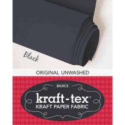 Kraft-tex - Kraft Paper Fabric - 19" Width - Black - Yardage