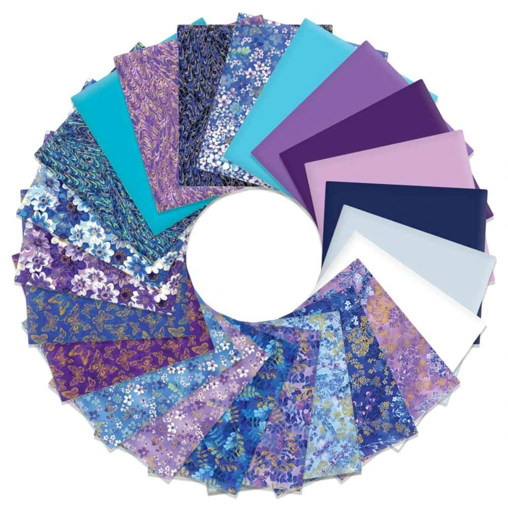 Belle Blossoms - Metallic Impressions - Benartex - 23-Piece Fat Quarter Pack 1 Belle Blossoms - Metallic Impressions - Benartex - 23-Piece Fat Quarter Pack