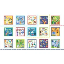 What A World Blocks - Jill McDonald - P&B Textiles - 24" X 43" Panel