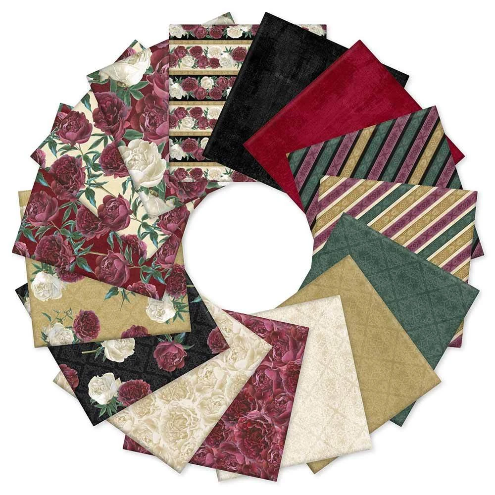 Crimson Blooms - Beth Grove - Wilmington Prints - 15-Piece Fat Quarter Fabric Pack 1 Crimson Blooms - Beth Grove - Wilmington Prints - 15-Piece Fat Quarter Fabric Pack