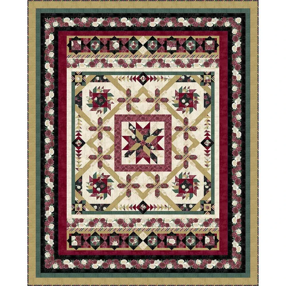 Crimson Blooms - Beth Grove - Wilmington Prints - Block Of The Month 1 Crimson Blooms - Beth Grove - Wilmington Prints - Block Of The Month