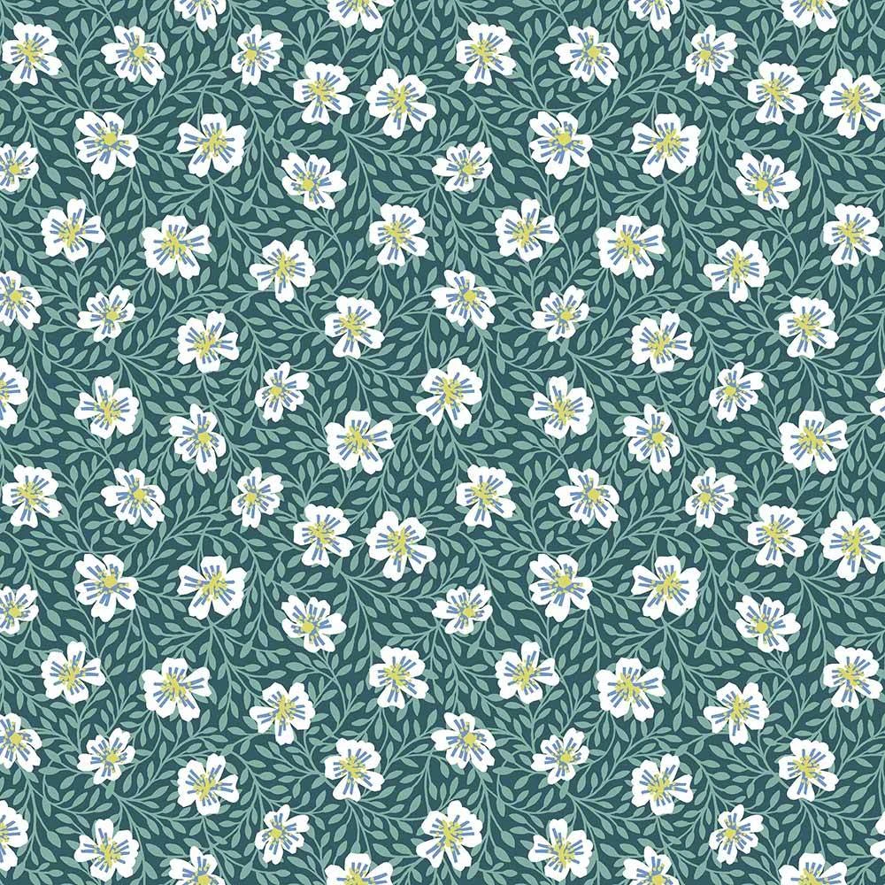 Maywood Studios - Cups & Quilts By Bound To Be Quilting - Vine Floral - Green - Yardage 1 Maywood Studios - Cups & Quilts By Bound To Be Quilting - Vine Floral - Green - Yardage