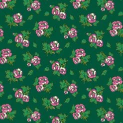 Figo Fabrics - Wild Abandon By Heather Bailey - Allover Floral - Green - Yardage