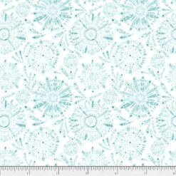 P&B Textiles - Peacock Serenade By Eulalia Mejia - Feather Mandalas - White - Yardage 3 P&B Textiles - Peacock Serenade By Eulalia Mejia - Feather Mandalas - White - Yardage -Keepsake Quilting Shop 1020860B 02