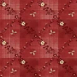 Henry Glass & Co. - Bucklebury Chintz - Floral Trellis Plaid - Red - Yardage
