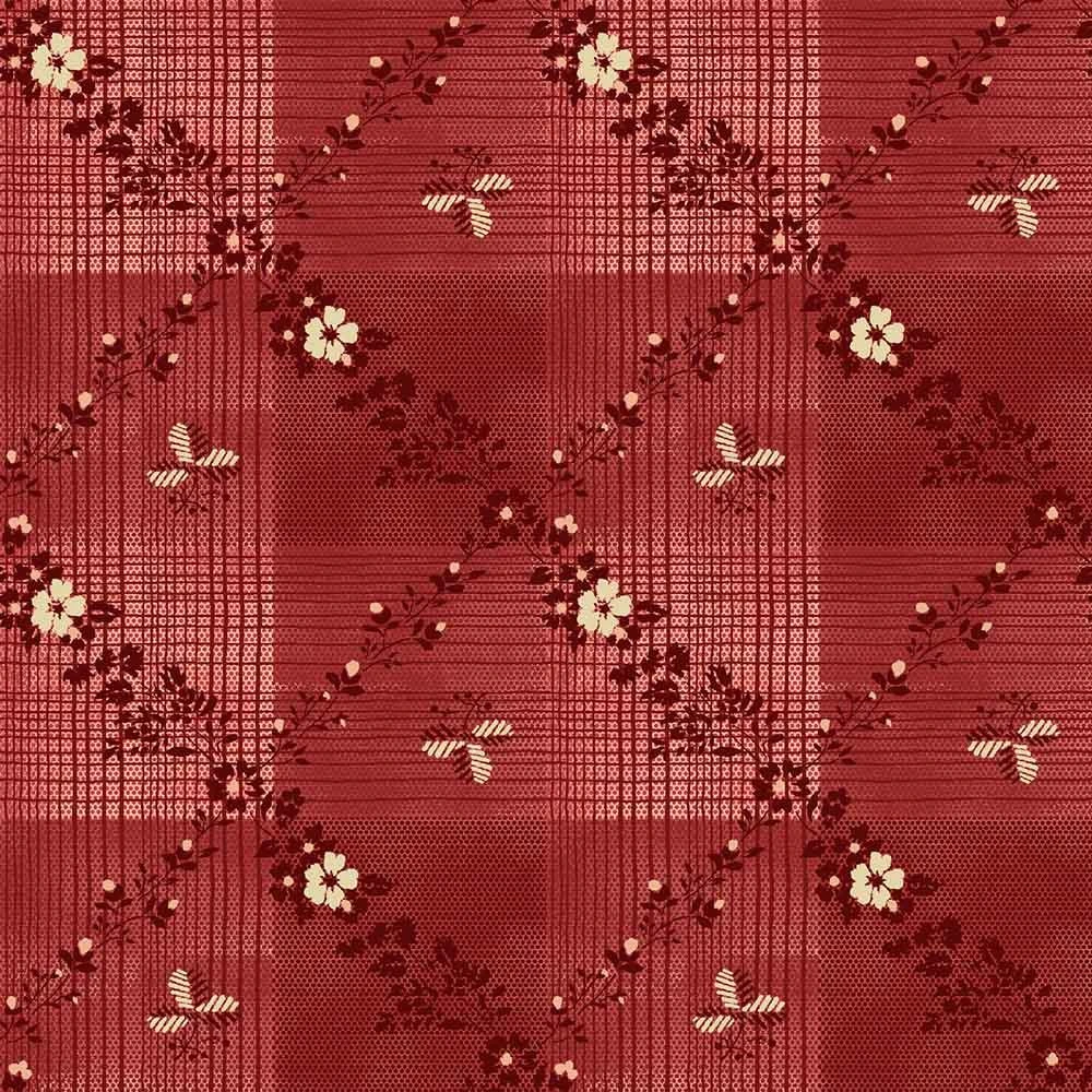 Henry Glass & Co. - Bucklebury Chintz - Floral Trellis Plaid - Red - Yardage 1 Henry Glass & Co. - Bucklebury Chintz - Floral Trellis Plaid - Red - Yardage