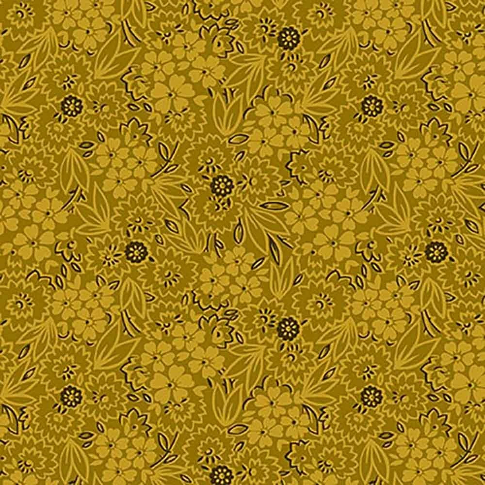 Henry Glass & Co. - Quiet Grace By Kim Diehl- Scatter Garden - Gold - Yardage 1 Henry Glass & Co. - Quiet Grace By Kim Diehl- Scatter Garden - Gold - Yardage