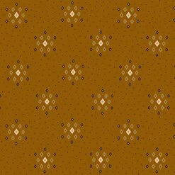 Henry Glass & Co. - Quiet Grace By Kim Diehl- Diamond Clusters - Chestnut - Yardage
