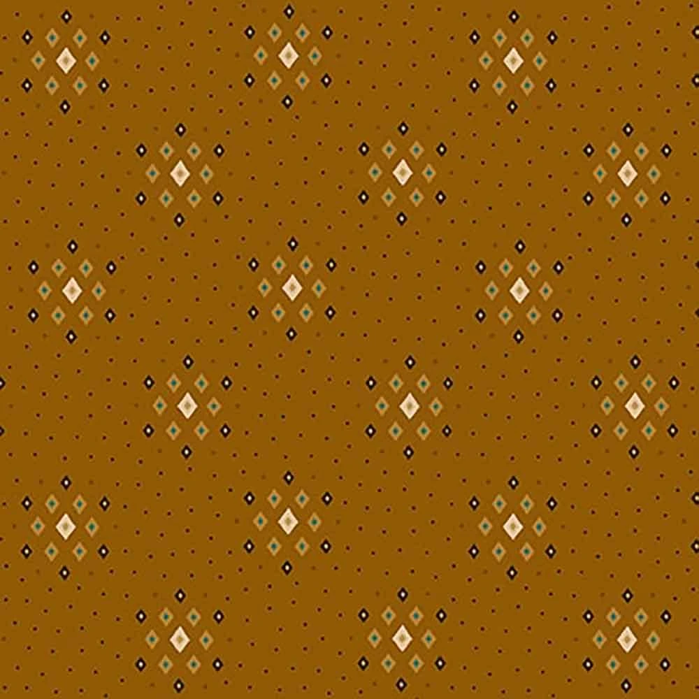 Henry Glass & Co. - Quiet Grace By Kim Diehl- Diamond Clusters - Chestnut - Yardage 1 Henry Glass & Co. - Quiet Grace By Kim Diehl- Diamond Clusters - Chestnut - Yardage