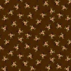 Henry Glass & Co. - Quiet Grace By Kim Diehl- Berry Springs - Chocolate - Yardage