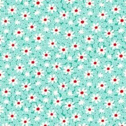 Henry Glass & Co. - Nana Mae 8 - Packed Daisy - Aqua - Yardage